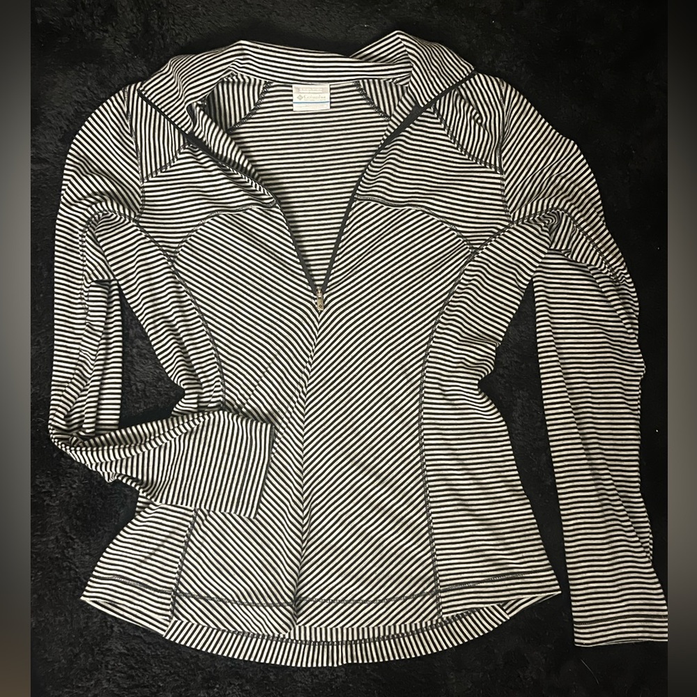 Columbia Black and grey Striped zip up jacket